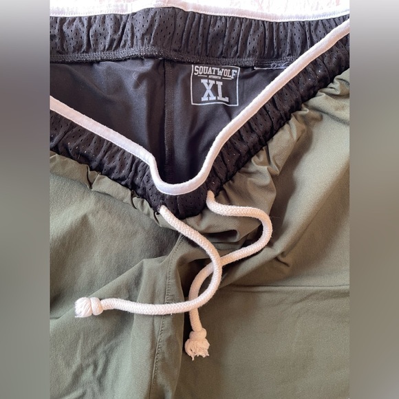 Brand: Squat Wolf - Sz XL - Colour: Olive - Workout Gym Short - Built in Tights - Picture 2 of 5